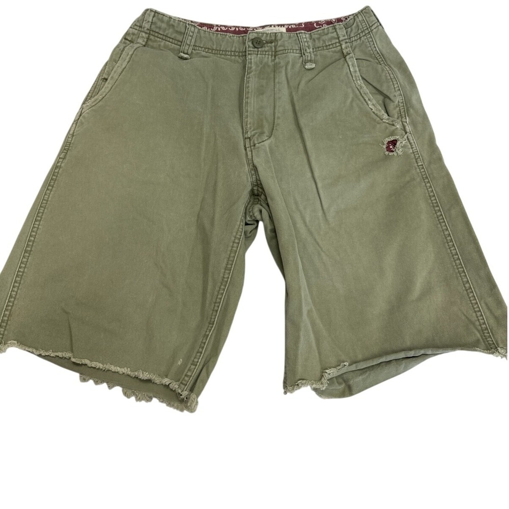 American Eagle Outfitters The AE Khaki Cargo Shorts Olive Green 30